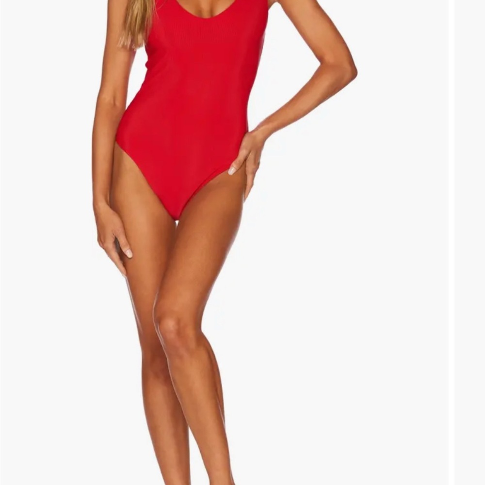 Beach Riot Red One-Piece Swimsuit Medium